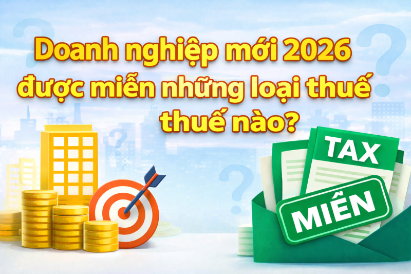 Doanh nghiệp mới 2026 được miễn những loại thuế nào?