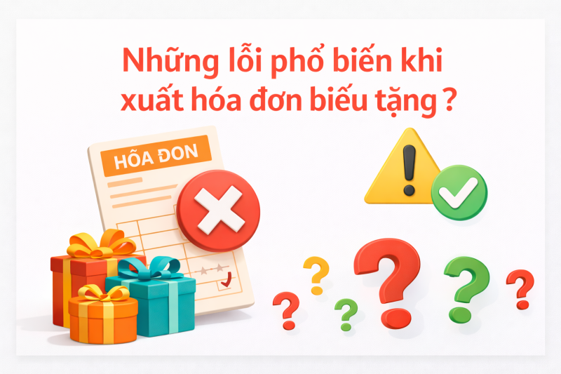 Những lỗi phổ biến khi xuất hóa đơn biếu tặng và cách tránh