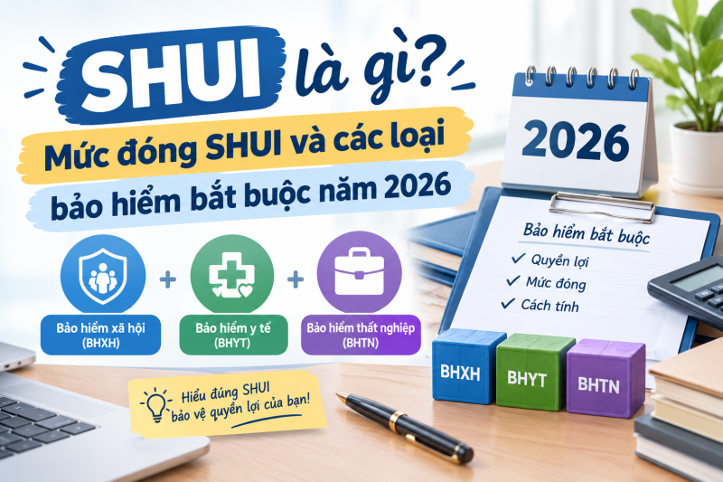 SHUI là gì? Mức đóng SHUI và các loại bảo hiểm bắt buộc năm 2026