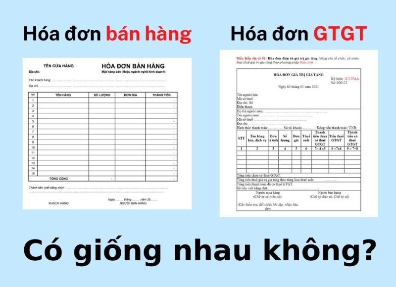 Hóa đơn bán lẻ khác gì hóa đơn GTGT?